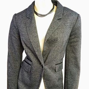 The Limited Charcoal Gray Ticket Pocket Blazer S